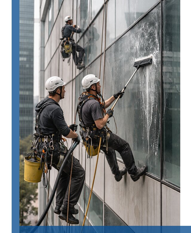 Профессиональная высотная мойка фасадов зданий в Изобильном