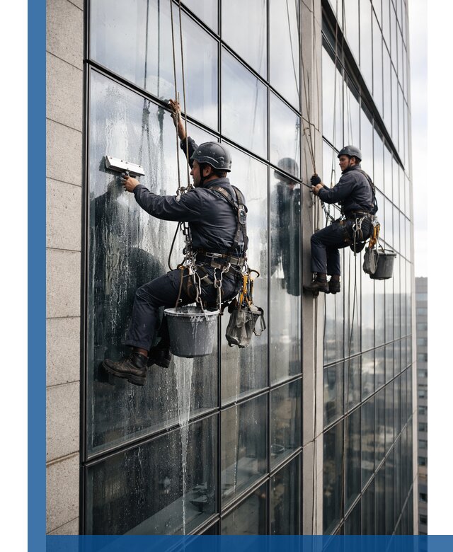 Профессиональная мойка стеклянных фасадов зданий в Изобильном
