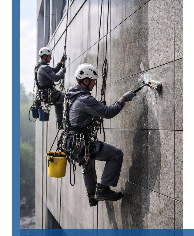 Профессиональная мойка фасада из керамогранита в Изобильном