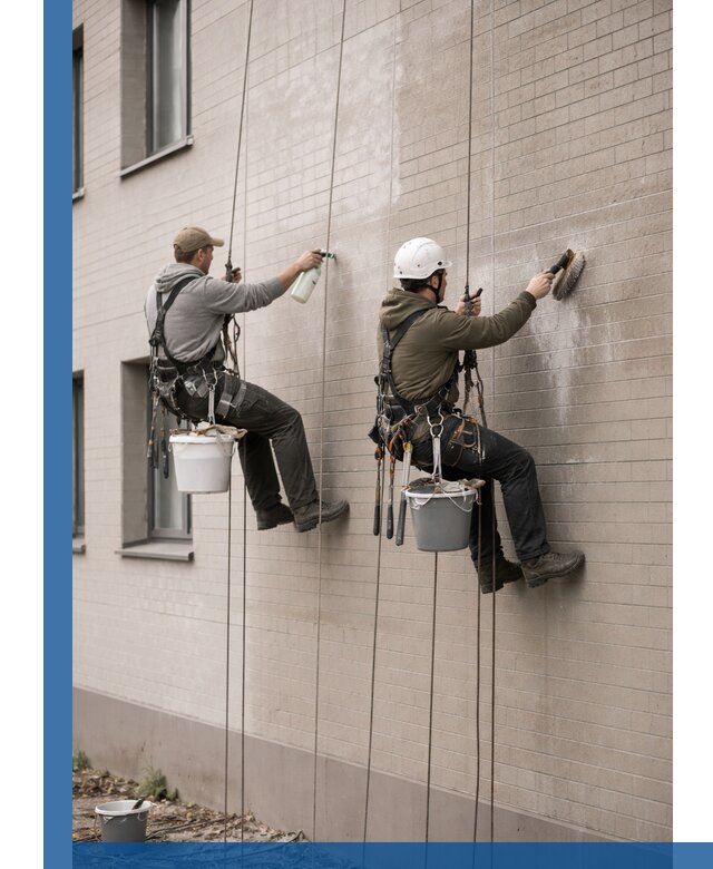 Удаление высолов с фасада зданий в Изобильном без повреждений и следов