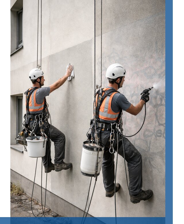 Антиграффити покрытие фасада в Изобильном от 623 р. | ВЫСОТНИК-Збл