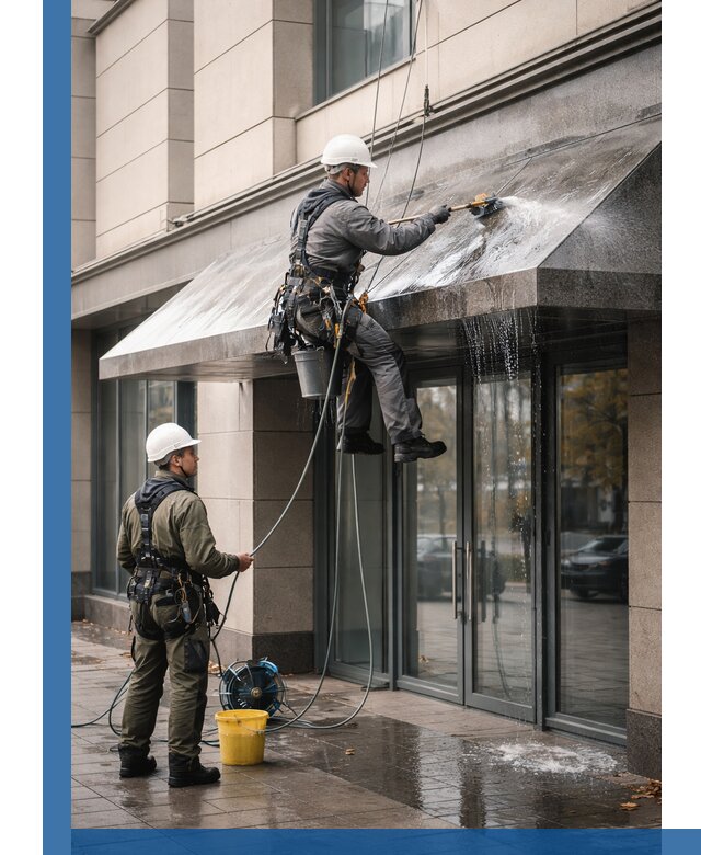 Профессиональная мойка козырьков и навесов в Изобильном