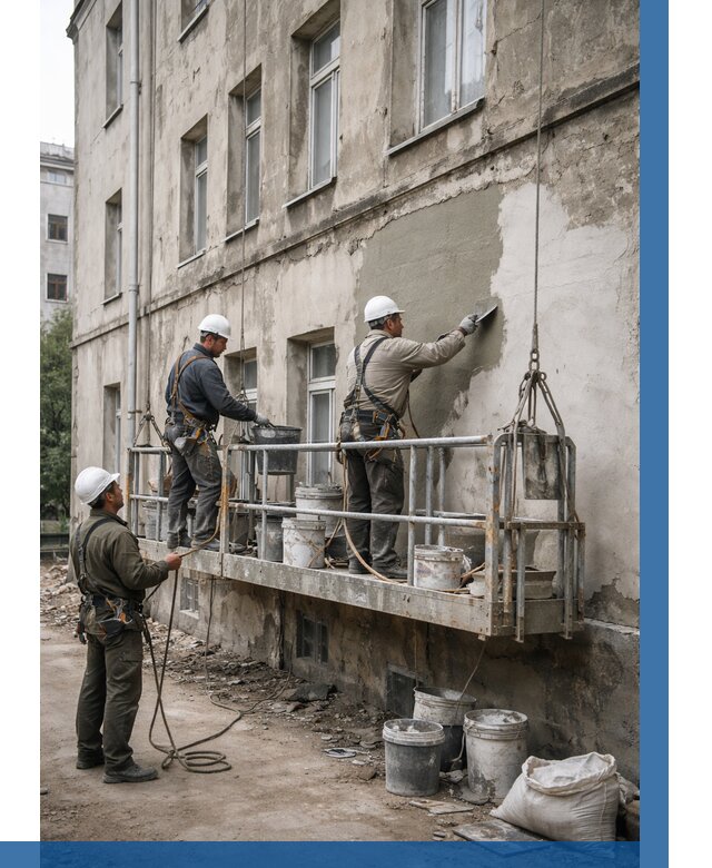 Капитальный ремонт фасада в Изобильном от 4363 р. | ВЫСОТНИК-Збл