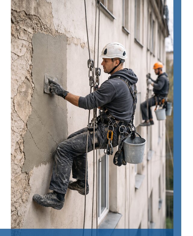 Восстановление штукатурки фасада в Изобильном от 1247 р. | ВЫСОТНИК-Збл