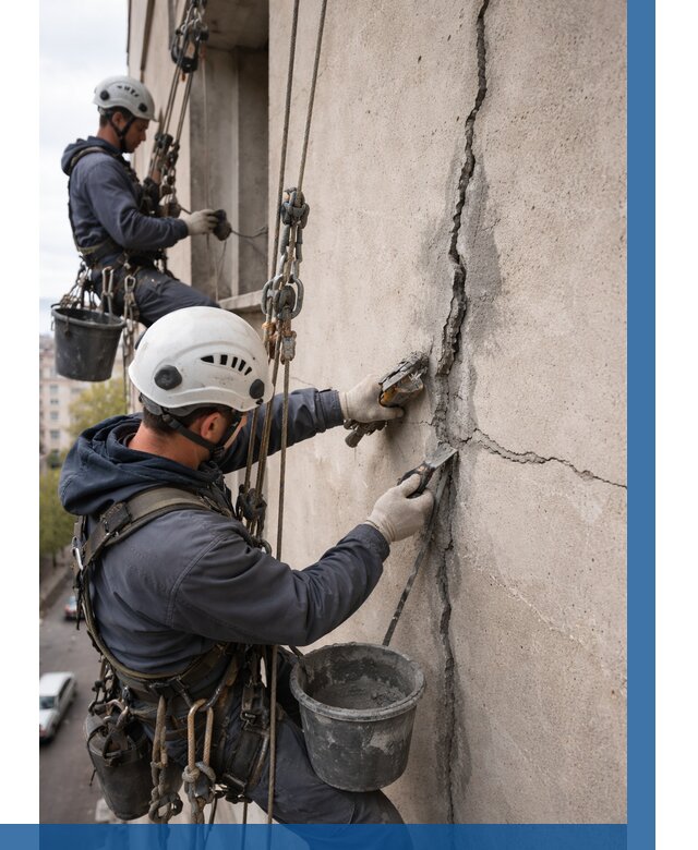 Заделка трещин на фасаде в Изобильном от 935 р. | ВЫСОТНИК-Збл