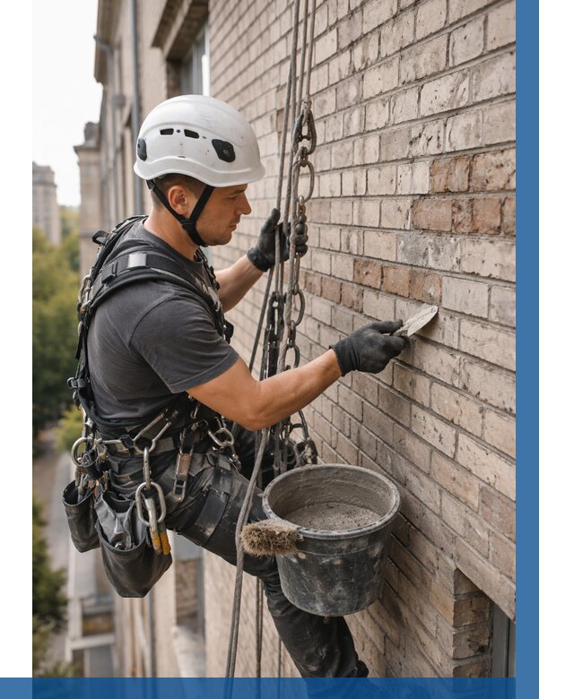 Ремонт кирпичной кладки фасада в Изобильном от 1870 р. | ВЫСОТНИК-Збл