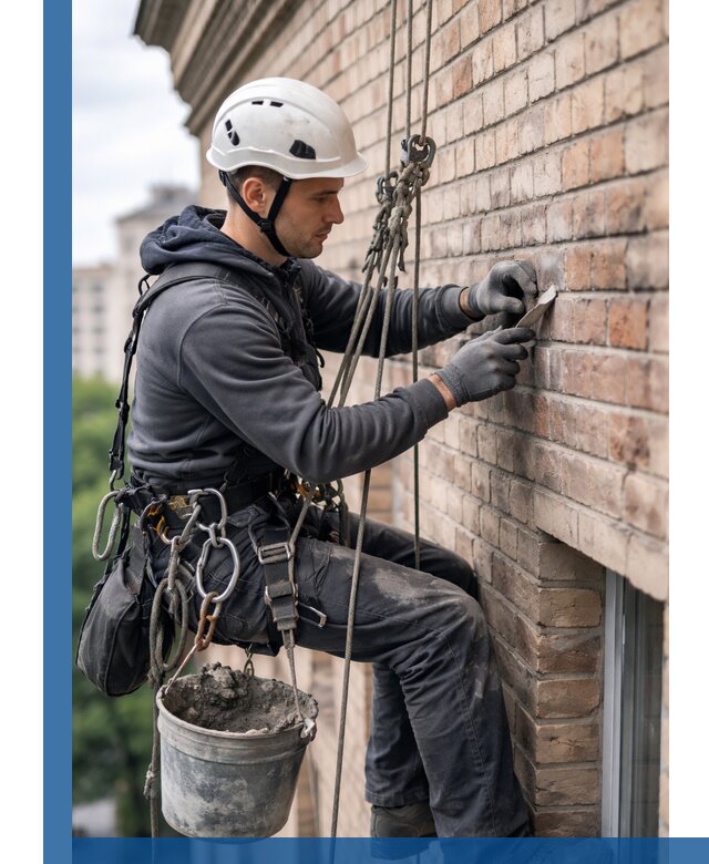 Качественный ремонт кирпичной кладки фасада в Изобильном с гарантией