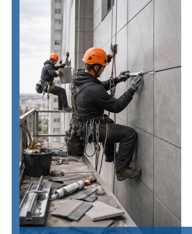 Профессиональный ремонт фасада из керамогранита в Изобильном