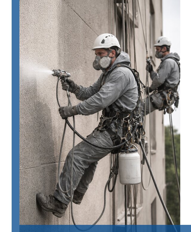 Безвоздушная покраска фасадов зданий в Изобильном профессионально