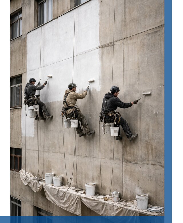 Покраска бетонного фасада в Изобильном от 364 р за м2 | ВЫСОТНИК-Збл