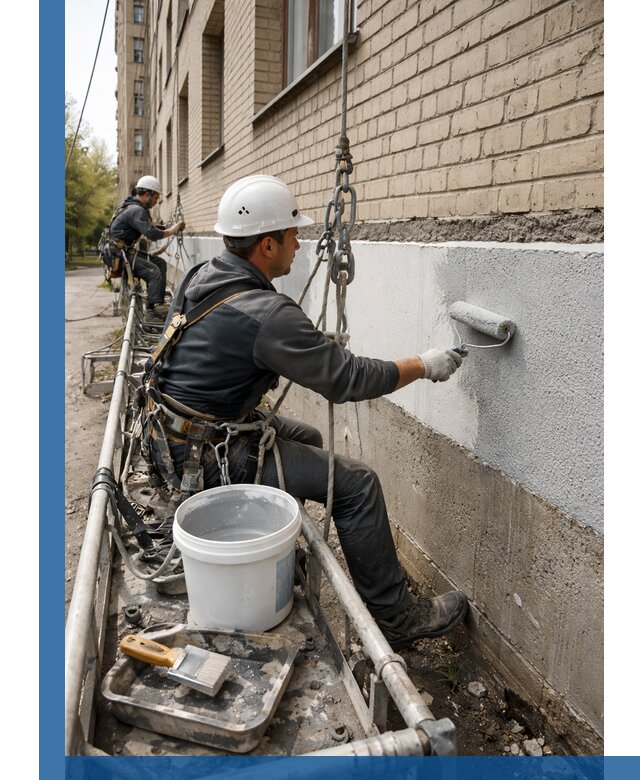 Окраска цоколя здания в Изобильном профессионально и надежно
