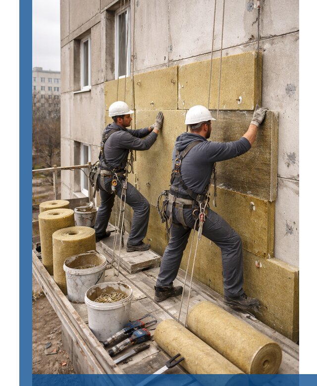 Утепление фасада минватой в Изобильном под ключ с гарантией