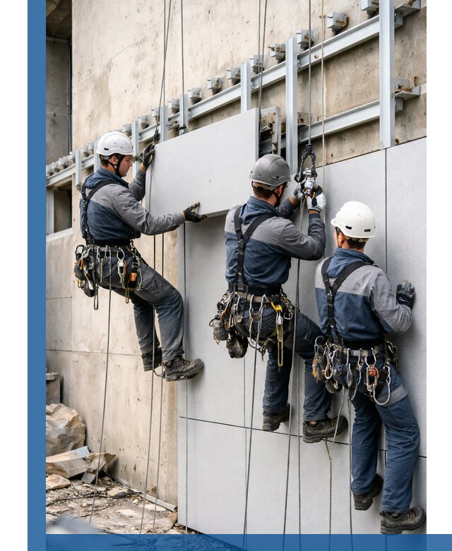 Монтаж вентилируемого фасада в Изобильном под ключ с гарантией качества