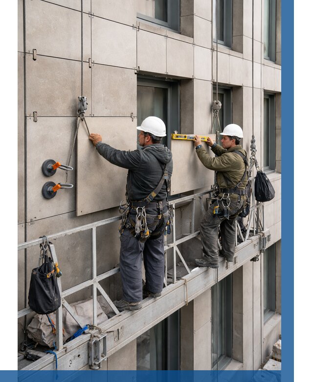 Монтаж керамогранита на фасад в Изобильном от 2597 р. | ВЫСОТНИК-Збл