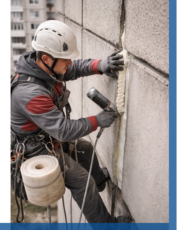 Утепление межпанельных швов в Изобильном от 727 р. | ВЫСОТНИК-Збл