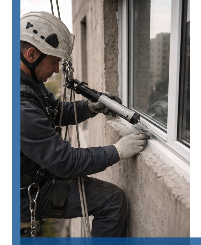 Герметизация оконных швов снаружи в Изобильном профессионально