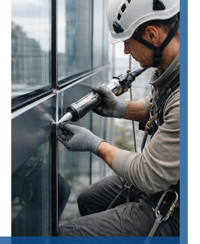 Герметизация стыков витража в Изобильном от 1247 р. | ВЫСОТНИК-Збл