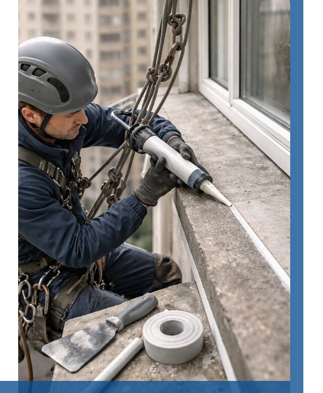 Герметизация балконного козырька в Изобильном от 4675 р. | ВЫСОТНИК-Збл