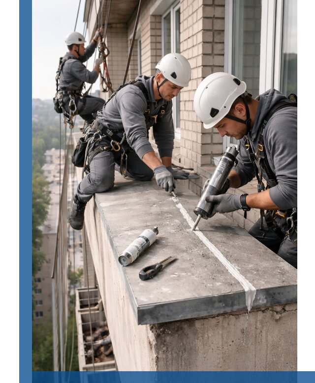 Герметизация балконного козырька в Изобильном профессионально