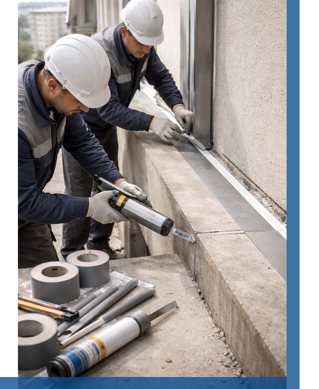 Герметизация примыкания балкона в Изобильном от 4675 р. | ВЫСОТНИК-Збл