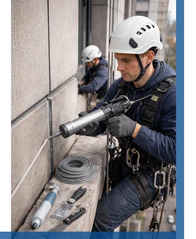 Герметизация деформационных швов фасада в Изобильном от 727 | ВЫСОТНИК-Збл