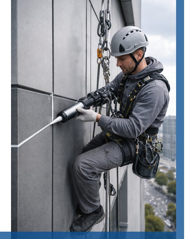 Герметизация стыков фасадных панелей в Изобильном от 6752 р.| ВЫСОТНИК-Збл