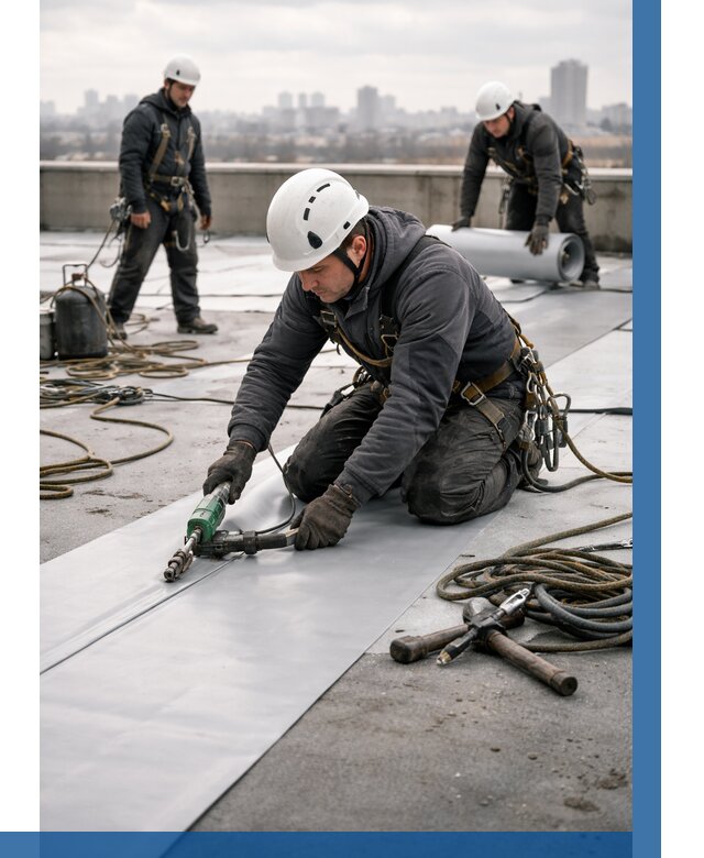 Ремонт мембранной кровли в Изобильном от 1870 р./м2 | ВЫСОТНИК-Збл