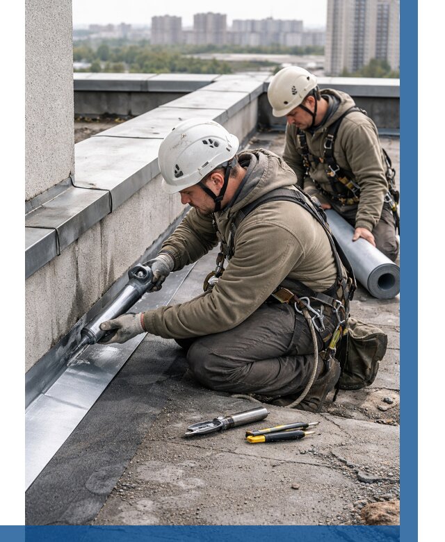 Ремонт кровельных примыканий в Изобильном от 1247 р. | ВЫСОТНИК-Збл