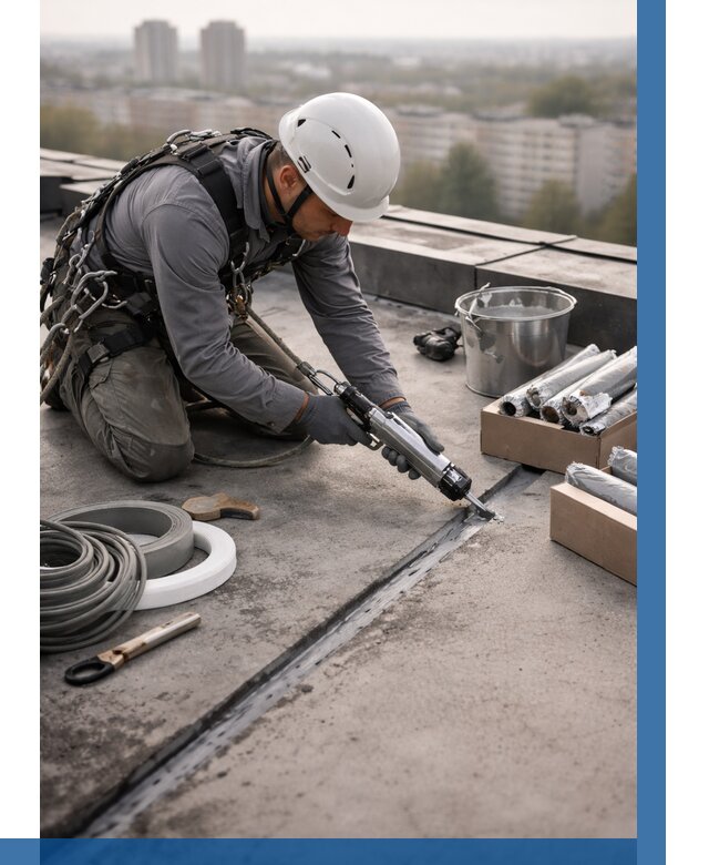 Герметизация швов кровли в Изобильном от 467 р./м2 | ВЫСОТНИК-Збл