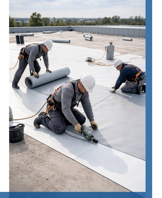 Монтаж мембранной кровли под ключ в Изобильном от 1247 р. | ВЫСОТНИК-Збл