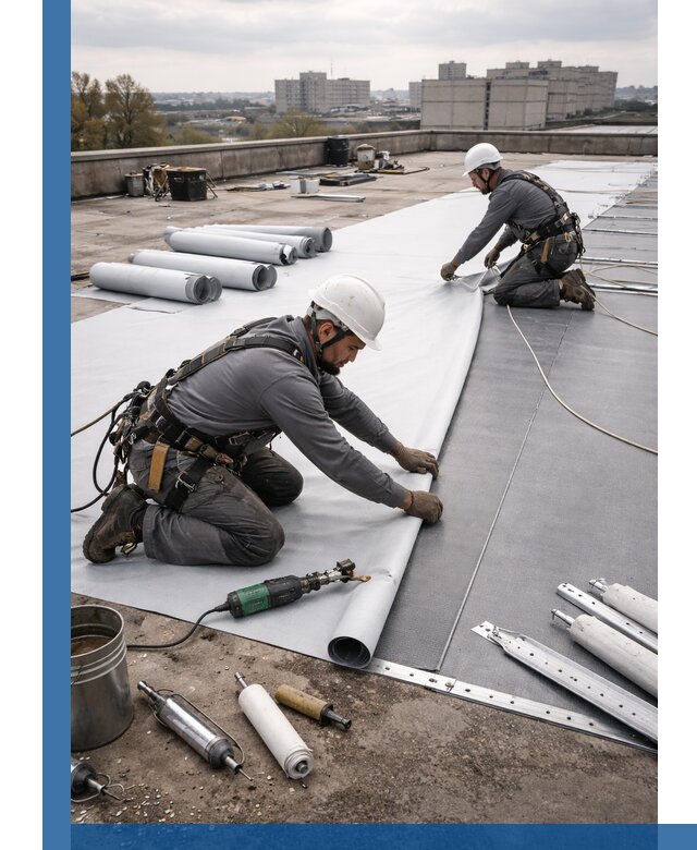 Монтаж мембранной кровли в Изобильном для промышленных зданий