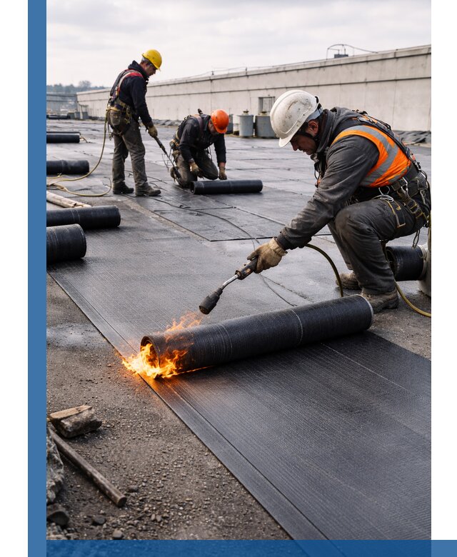 Монтаж наплавляемой кровли в Изобильном профессионально