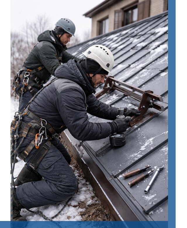 Монтаж снегозадержателей в Изобильном от 467 р. | ВЫСОТНИК-Збл