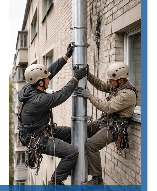 Замена водосточных труб в Изобильном от 6752 р. | ВЫСОТНИК-Збл