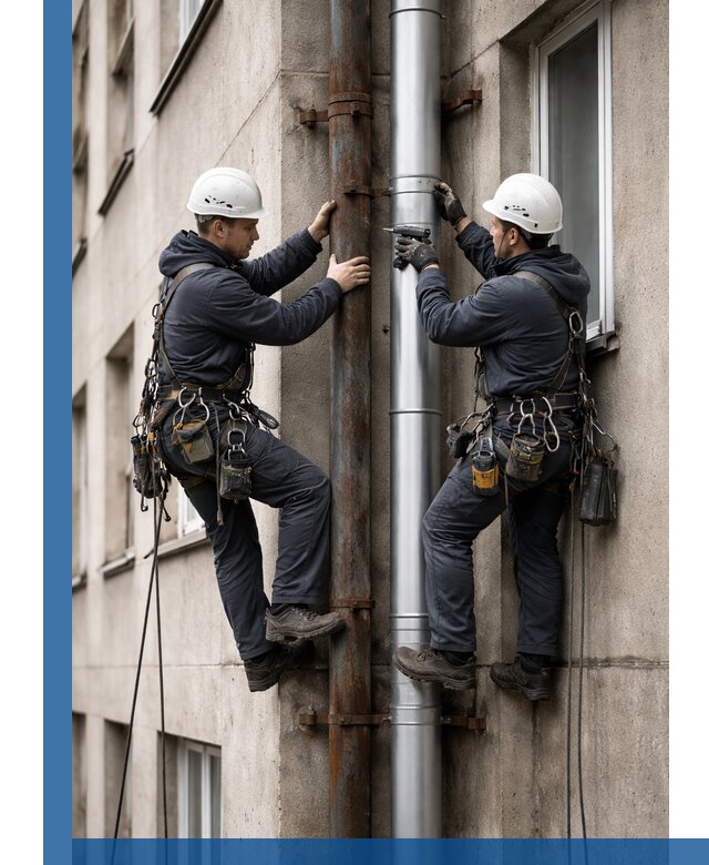 Замена водосточных труб в Изобильном: монтаж и демонтаж под ключ