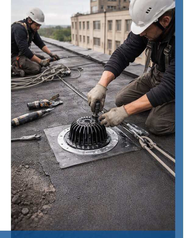 Установка водосточных воронок в Изобильном цена от 3636 р. | ВЫСОТНИК-Збл