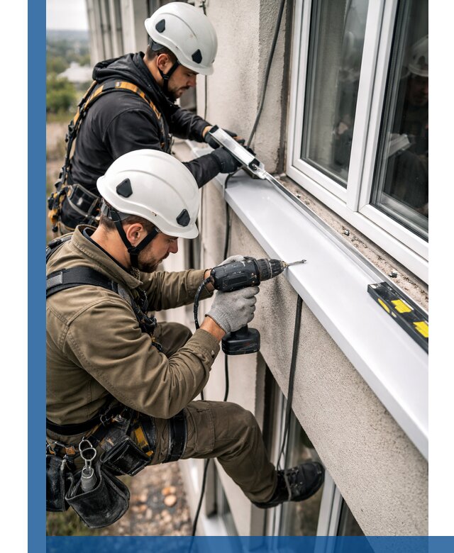 Профессиональный монтаж оконных отливов и отведения воды в Изобильном