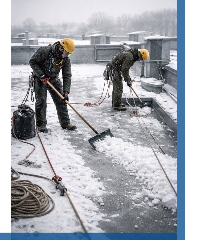 Очистка крыши от снега в Изобильном от 7791 р. | ВЫСОТНИК-Збл