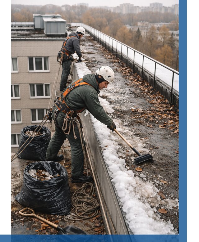 Очистка кровли по периметру в Изобильном от 571 р. | ВЫСОТНИК-Збл