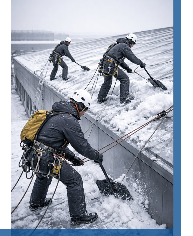 Очистка навесов от снега в Изобильном от 4675 р. | ВЫСОТНИК-Збл