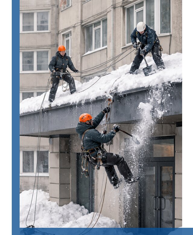 Безопасная очистка навесов от снега в Изобильном круглогодично