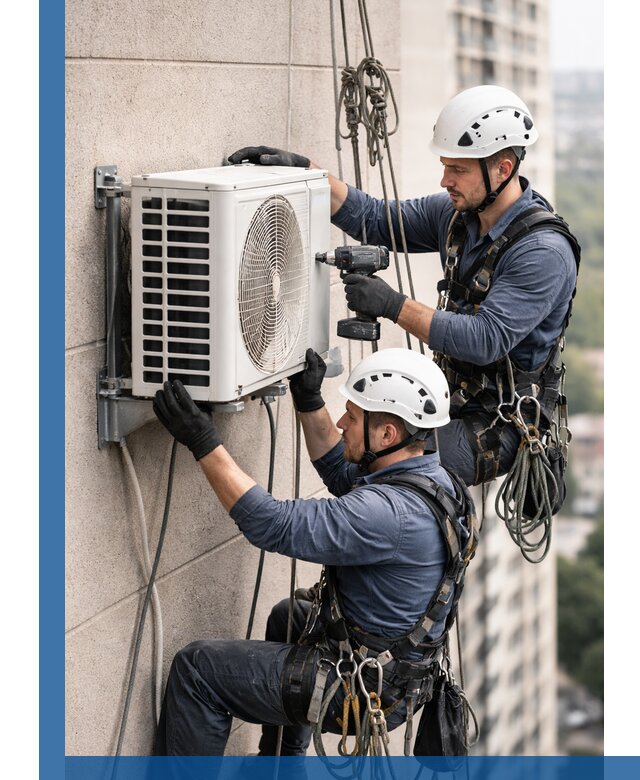 Монтаж внешнего блока кондиционера в Изобильном установка и крепление