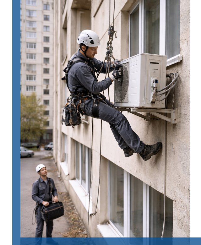 Демонтаж внешнего блока кондиционера в Изобильном профессионально