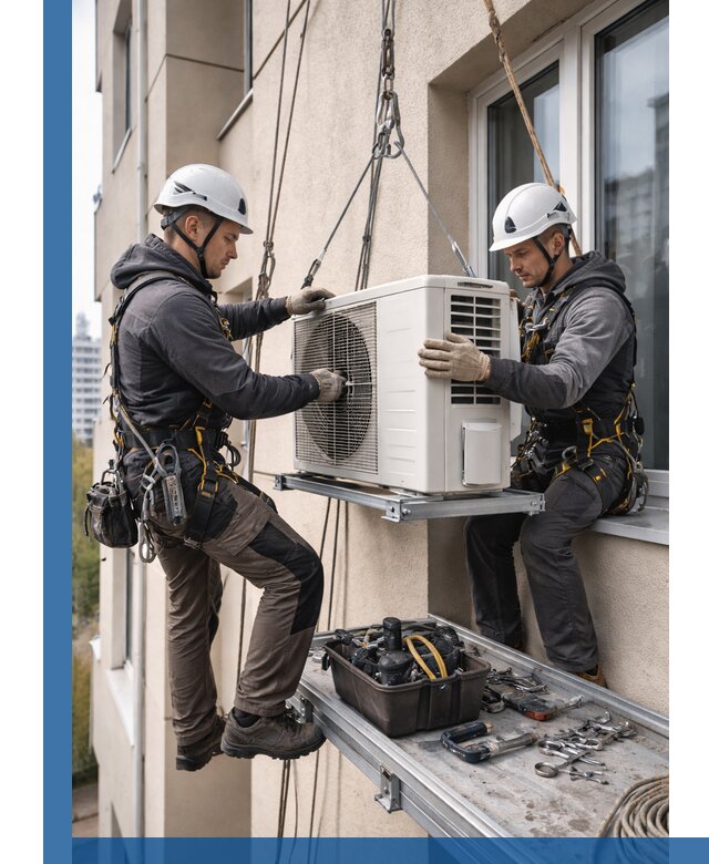 Перенос внешнего блока кондиционера в Изобильном с монтажом и крепежом