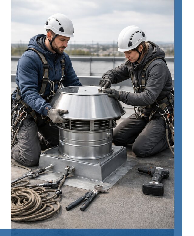 Установка дефлекторов на кровле в Изобильном от 4675 р. | ВЫСОТНИК-Збл