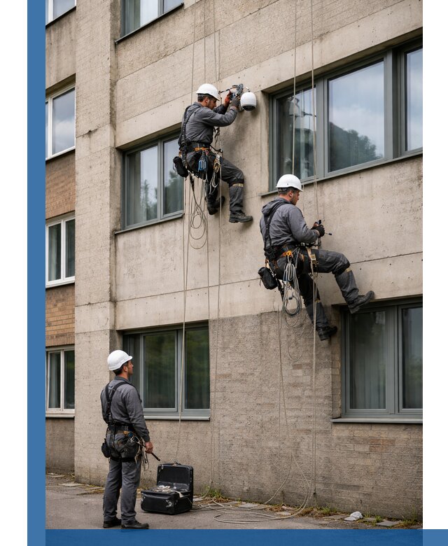 Монтаж фасадных камер видеонаблюдения в Изобильном под ключ