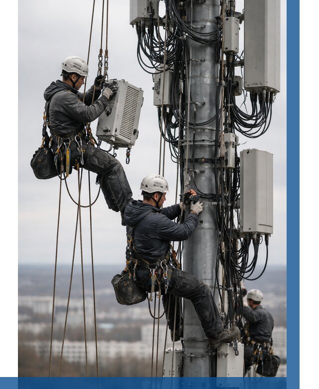 Монтаж оборудования связи на мачте в Изобильном от 7791 р. | ВЫСОТНИК-Збл