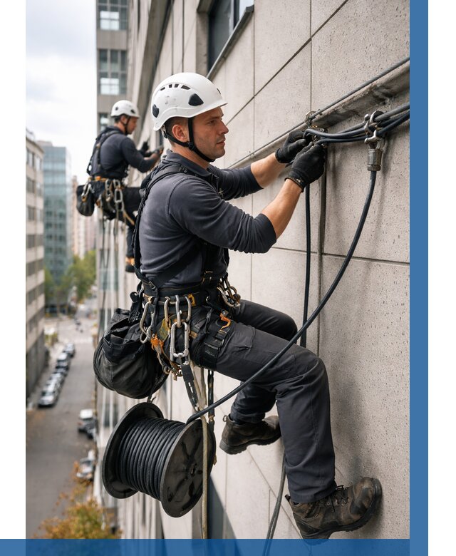 Прокладка кабеля по фасаду в Изобильном от 364 р. | ВЫСОТНИК-Збл