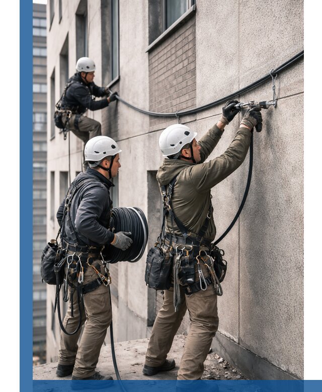 Прокладка кабеля по фасаду в Изобильном, профессиональный монтаж