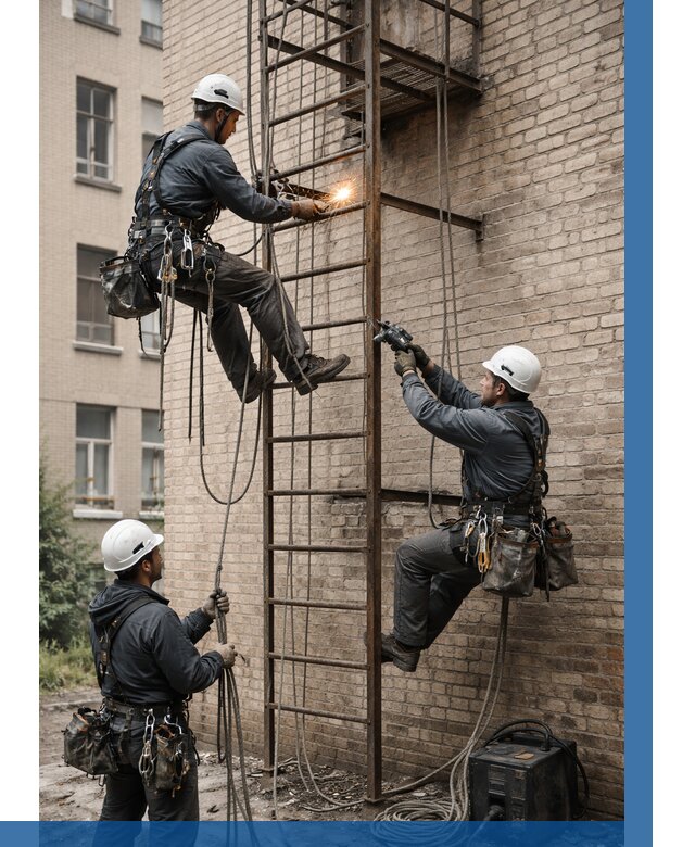 Ремонт пожарной лестницы в Изобильном от 7791 р. | ВЫСОТНИК-Збл